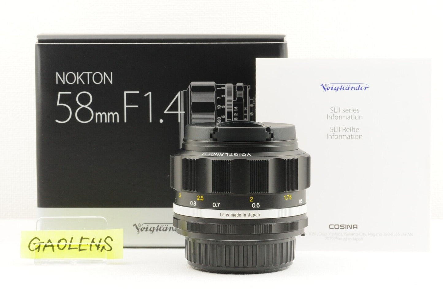 【Rank : S】NOKTON 58mm F/1.4 SL II S For Nikon Ai-s Ais F Mount Black Rim