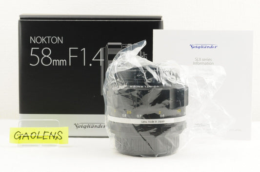 【Rank : S】NOKTON 58mm F/1.4 SL II S For Nikon Ai-s Ais F Mount Black Rim