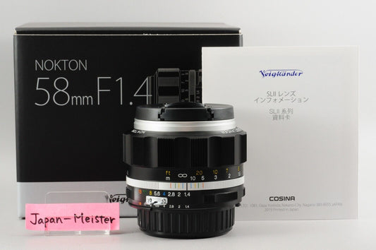 【Rank : S】NOKTON 58mm F/1.4 SL II S For Nikon Ai-s Ais F Mount Silver Rim