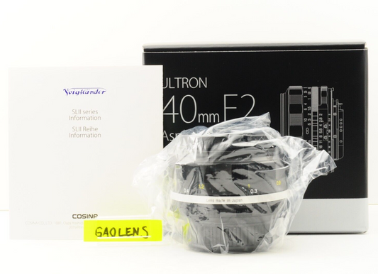 【Rank : S】ULTRON 40mm F/2 SL II s BLACK Rim Aspherical Nikon AIS AI-s Lens