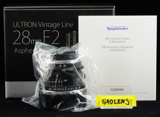【Rank : S】Ultron Vintage Line 28mm f/2 Aspherical Type II VM Lens Black
