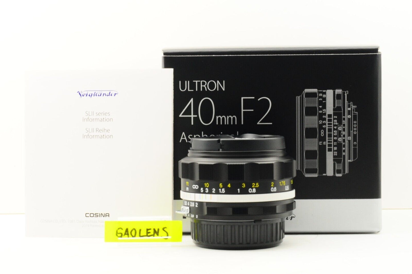 【Rank : S】ULTRON 40mm F/2 SL II s BLACK Rim Aspherical Nikon AIS AI-s Lens