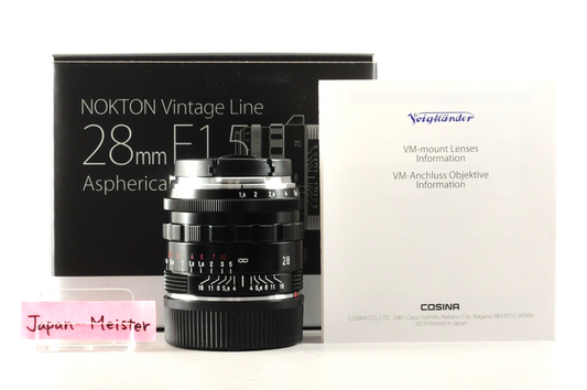 【Rank : S】NOKTON Vintage Line Aspherical 28mm F1.5 Type II VM Leica M Black