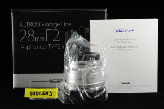 【Rank : S】Ultron Vintage Line 28mm f/2 Aspherical Type II VM Lens Silver